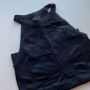 Athleta Black High Neck Tank Top